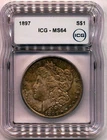 1897-P Morgan Silver Dollar ICG MS64 - Toning