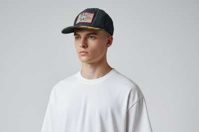 #ad VTG W K M quot;When The Pressure#x27;s Onquot; Denim Work Cap Hat Oil Gas Valve Patch Pilot $15.20