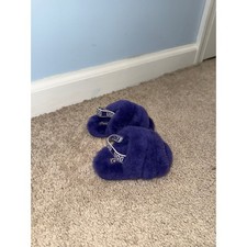 UGG Fluff Yeah Purple Sheepskin Slide Slippers Kids Size 4/5