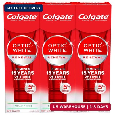 Colgate Optic White Renewal Teeth Whitening Toothpaste, Whitening Fluoride Tooth