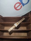 SWANK atomic Mid Century "C"  Gold Tone Vintage Tie Bar Money Clip — photo 1