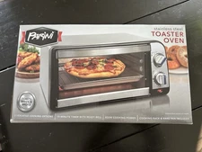 NEW Parini Stainless Steel Toaster Oven- Bakes, Toasts, Broils Timer Tray & Rack