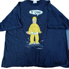 Vintage 1997 The Simpsons “D’OH!” T-Shirt XL Homer Screen Stars – Single Stitch