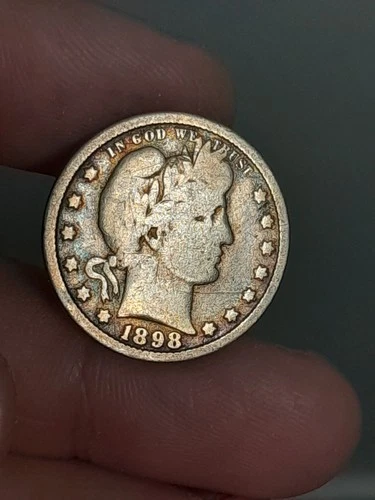 1898- P Barber Quarter #3 Toning
