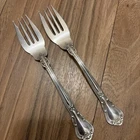 Gorham Sterling Silver Chantilly Salad Fork Pair Pat. 1895 No Monogram