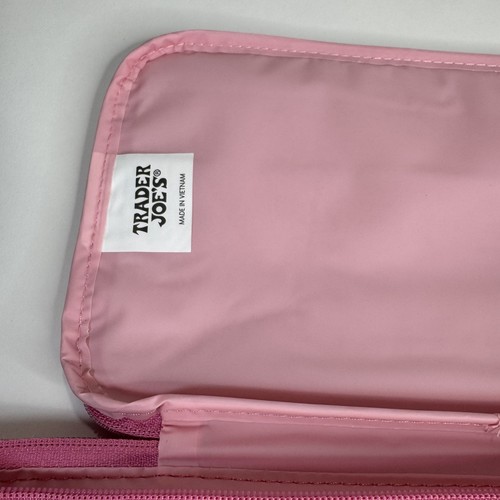 NEW Trader Joe's Mini Insulated Tote Bag Pink Valentine LIMITED EDITION - Picture 2 of 6