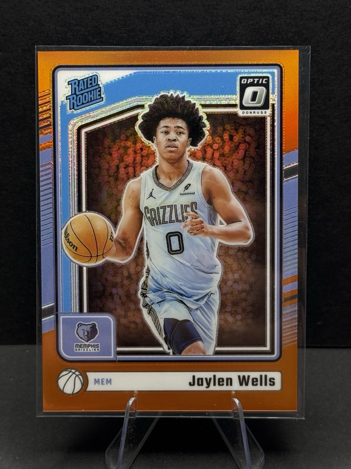 2024-25  Donruss Optic - Rated Rookie Jaylen Wells #252 Orange Prizm /175 (RC)