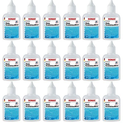 18x Sonax HändeDesinfektionsmittel 50ml Hand-Desinfektionsmittel Antibakteriell