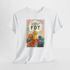FDT Trump Cartoon Gildan Heavy Cotton T-Shirt - Political Retro Tee Shirt,