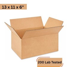 13 x 11 x 6" Corrugated Boxes Shipping Packing Moving Cardboard Cartons