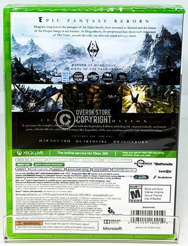 The Elder Scrolls V 5 Skyrim - Legendary Edition - Xbox 360 - New | eBay