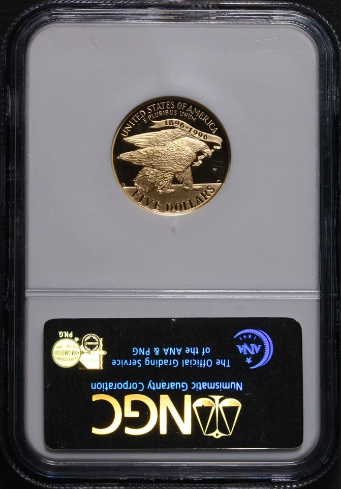 1995-W Torch Runner Commem Gold $5 NGC PF69 Ultra Cameo - Brown Label - STOCK - Image 4 of 4