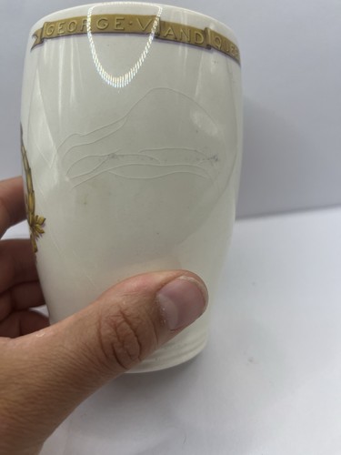 Tazza Vintage 1935 Re Giorgio V Argento Giubileo Commemorativa Mintons Inghilterra 4" - Foto 4 di 6