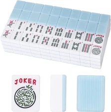 Set of American Mahjong Tiles, 166 Tiles with Blue