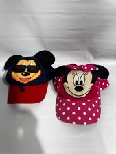 Disney Mickey and Minnie Mouse Kids Baseball Cap Hat Set 2 Piece