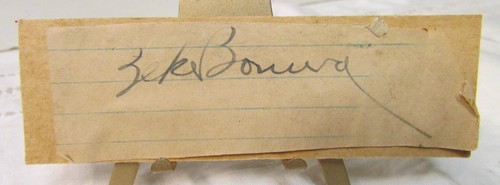Zeke Bonura ~ 1935 The Chicago White Sox Base Ball Player Autograph - Picture 1 of 3