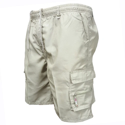 Herren Elastisch Shorts Freizeit Arbeit Kampf Kordelzug Taschen Halbe Hose A - Bild 5 von 17