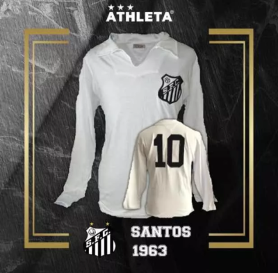SHIRT SANTOS Official RETRO ATHLETA Pelé 1962/63 JERSEY SOCCER