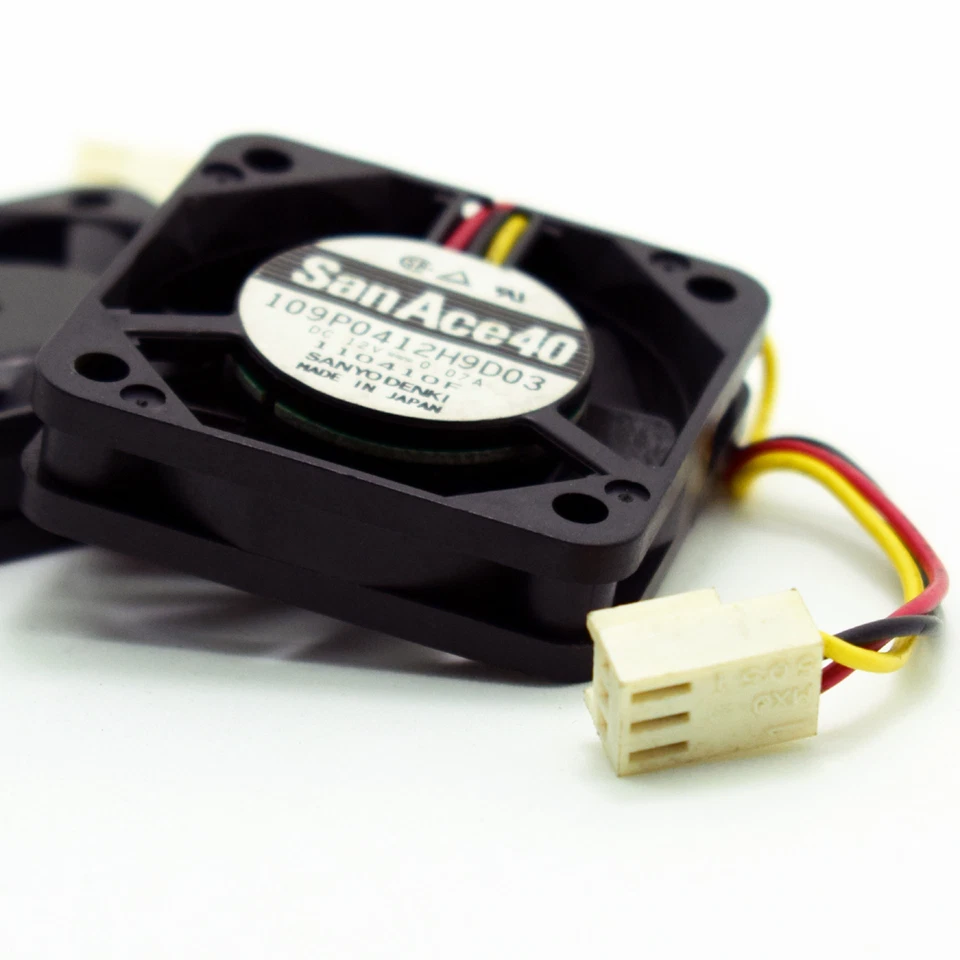 10pc SanAce40 SANYO DENKI 109P0412H9D03 40x40x10mm 4010 12V 0.07A DC Cooling fan - Image 2 of 4