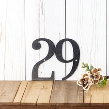 Personalized Metal Address Sign, Custom Horizontal House Number Plaque