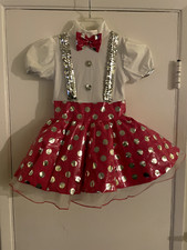 A Wish Come True Pink  Silver Polka Dot Dress Girl's Medium