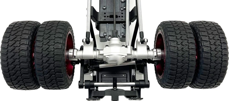 Silver Aluminum Axle Housing Set (Front & Rear) for CEN Ford F-450 Trucks - Image 3 of 4