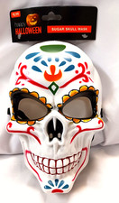 SUGAR SKULL FACE MASK HAPPY HALLOWEEN DAY OF DEAD COSPLAY MULTI COLORED FLORAL