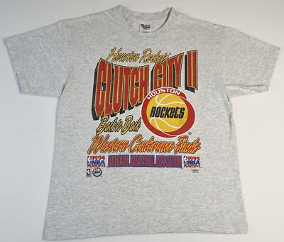 Vintage Houston ROCKETS  1994 1995 Back To Back NBA Western Conf Finals T Shirt