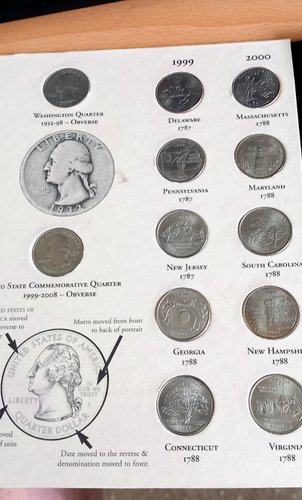 1999-2008 Fifty State Commemorative Quarter Dollars in bespoke Folder - Picture 3 of 7