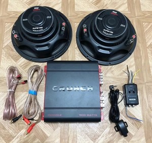 Details About Crunch Px1000 2 1000 Watt Car Stereo Amplifier With Two 10 Subwoofer