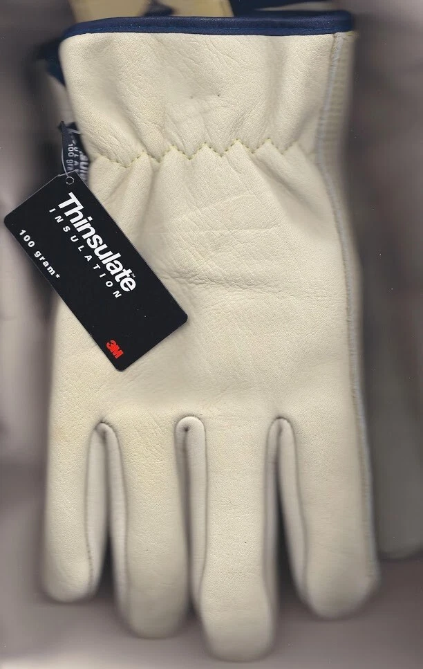 Rugged Wear Men's Winter Drive/Work Grain Cowhide Gloves 100g Thinsulate XL/XXL