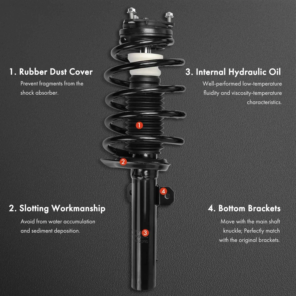 Conjunto de muelle helicoidal y puntal delantero 2 piezas para Jaguar X-Type 2002 2003-2008 Foto 3 de 4