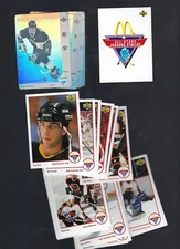 1991-92 Upper Deck McDonalds Hockey 24 Card Complete Set + 5 Holograms + Check