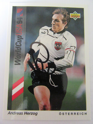 Andreas Herzog # signiert # Upper Deck Card ÖFB Österreich WM FIFA World Cup 94