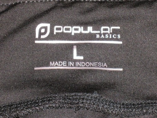 Popular Basics Black Fishnet & Mesh Panel Fitness Leggings Large-Tall New - Picture 5 of 8
