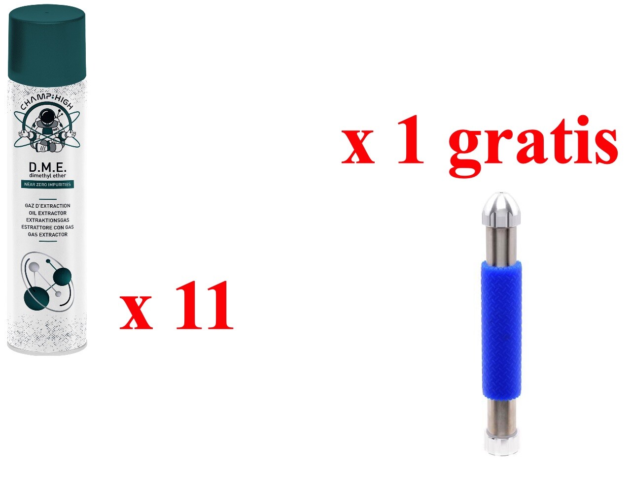 Gas DME Dimethyl Ether 420 ml gas de extracción 99,9 %