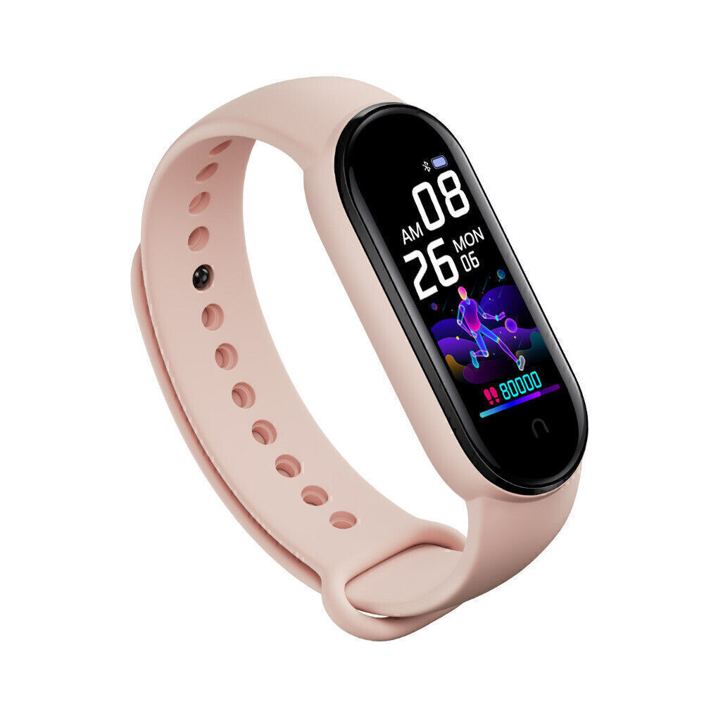 M5 Fitness Tracker Heart Rate Blood Pressure Monitor Smart Watch for iOS Android
