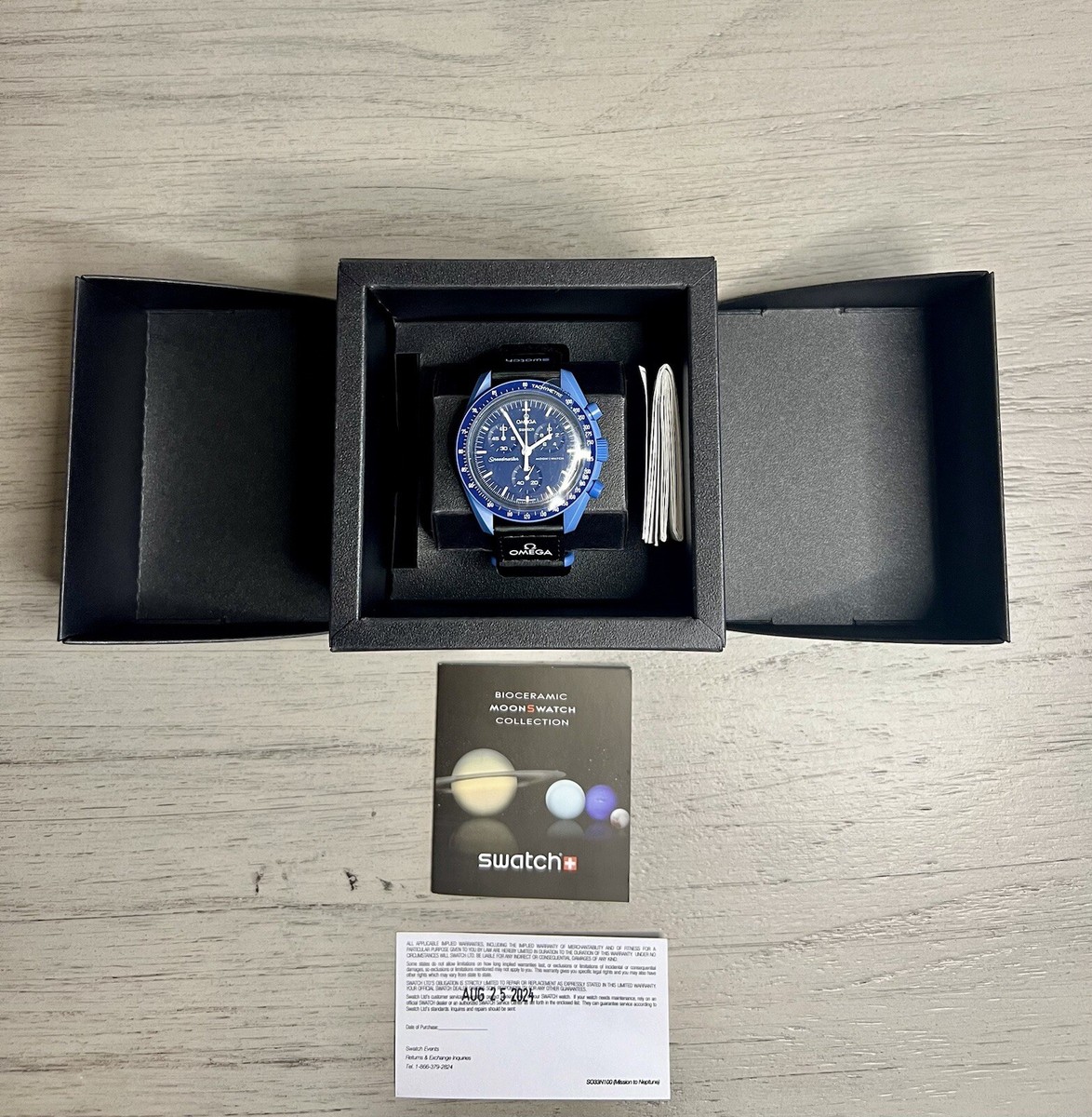 RARE Swatch x Omega MoonSwatch~ Mission To Neptune RARE Swatch x Omega MoonSwatch~ Mission To Neptune