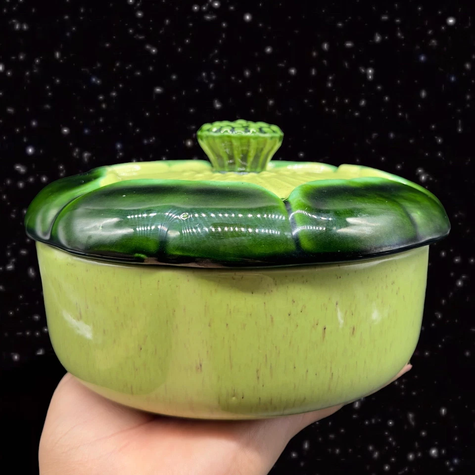 "Plato cubierto vintage Valley Vista California plato para servir plato con tapa cerámica 5""T" Foto 4 de 4