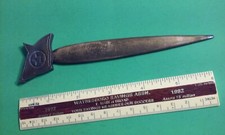Vintage Solid Brass WESTERN CRUISE LINES Letter Opener Advertising Promo Logo