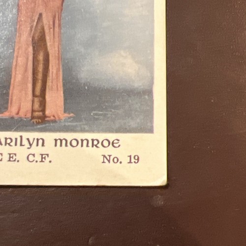 Marilyn Monroe Serie E C.F # 19 Jahr 1954 Tradingcard niederländischer Kaugummi - Bild 3 von 13