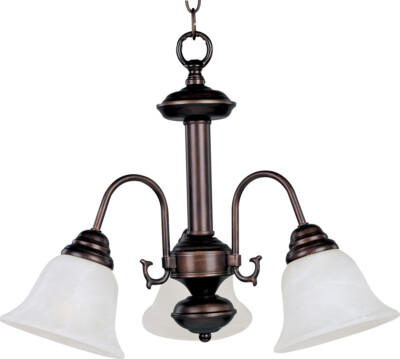 Maxim 2697MROI Malaga 3-Light 20'' Oil Rubbed Bronze Mini Chandelier Ceiling Ligh