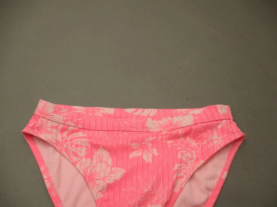 Xhilaration M 码女式粉色花卉高腿泳装比基尼底部 1L — 第 2/4 张图片