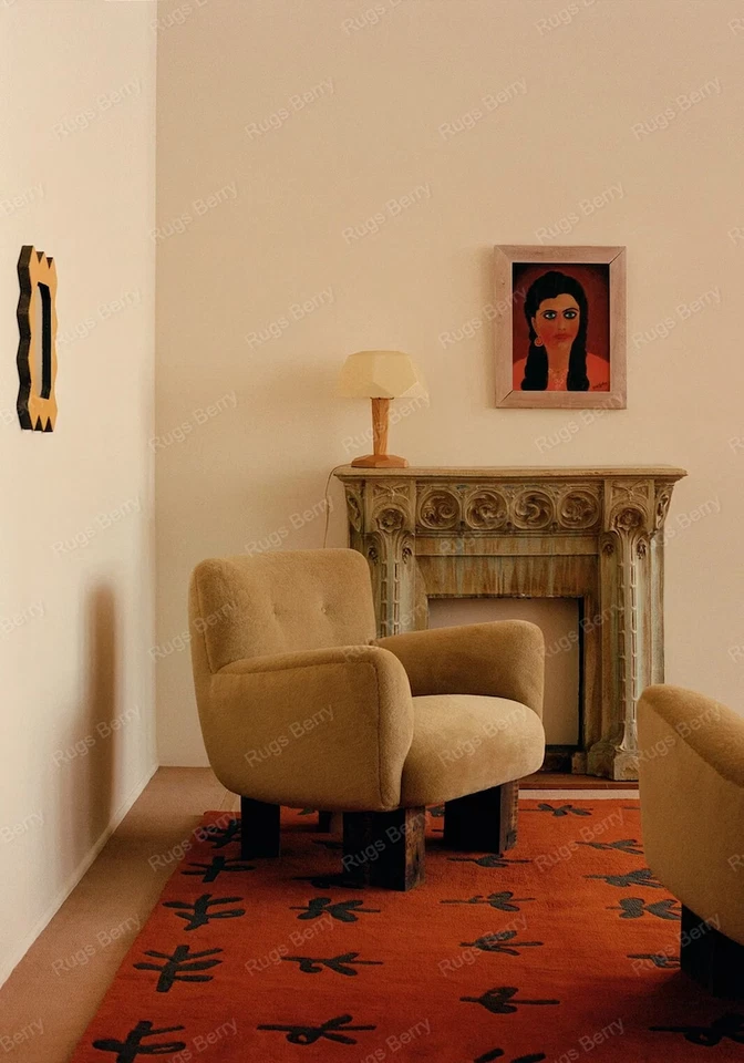 Alfombra hecha a mano Big Buds acolchada a mano alfombra para dormitorio, sala de estar, cocina Foto 2 de 3