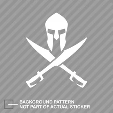 Crossed Spartan Sword Sticker Die Cut Decal molon labe 2a gun rights