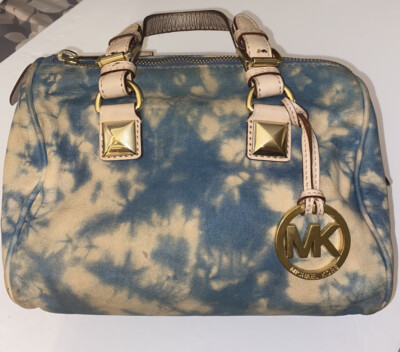 Michael Kors Blue Tie Dye Grayson Satchel
