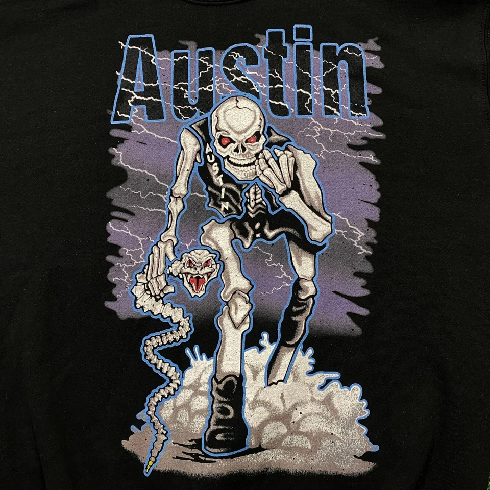 Suéter cuello redondo Steve Austin Stone Cold de la WWE Legends talla mediana Foto 2 de 4