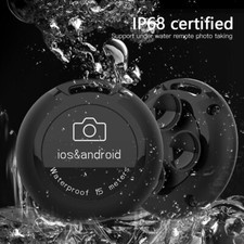 Waterproof Bluetooth Remote Control Camera Selfie Shutter for iPhone Android