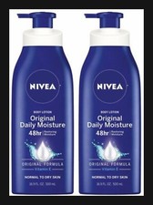 Lot of 2 Nivea Original Daily Moisture Body Lotion 16.9oz