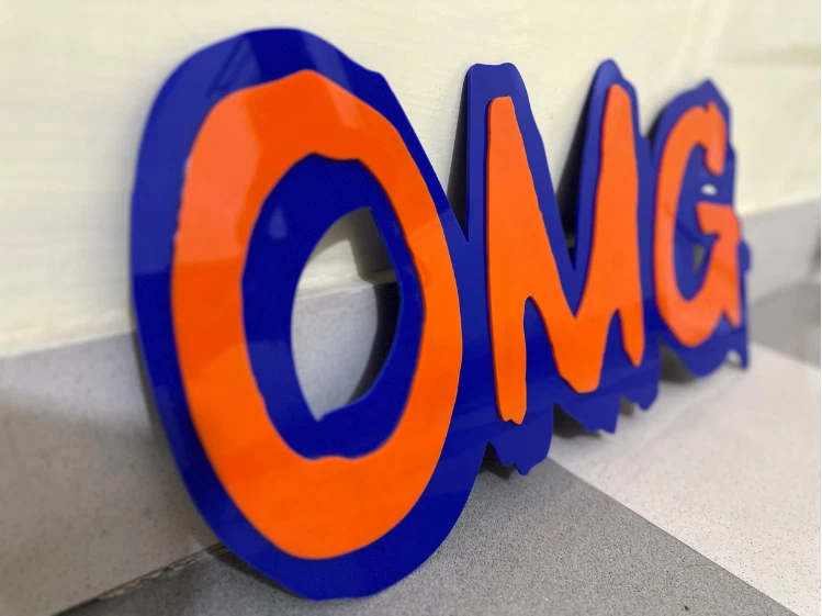 OMG LARGE size 24 inch Mets baseball 3D SIGN ART man cave NEW York + DTF Sticker - Image 3 of 4